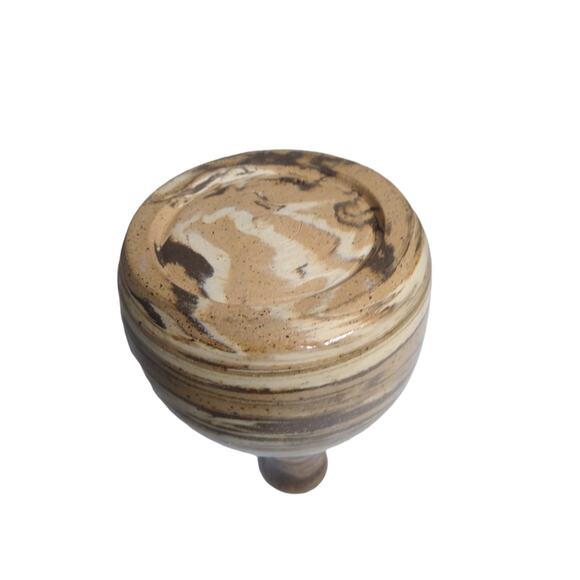 Neriage Marble Bud Vase Artist Signed JFN - Picture 5 of 5